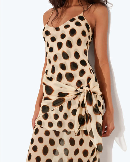 LEOPARD TIE MAXI DRESS — image 4